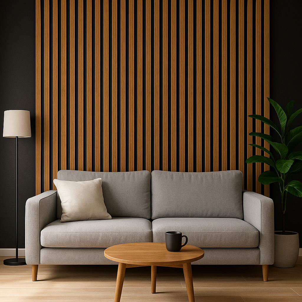 🧱 Lambrín PVC para Interiores Caja de 14 pzas | Encino Black – Interdeck