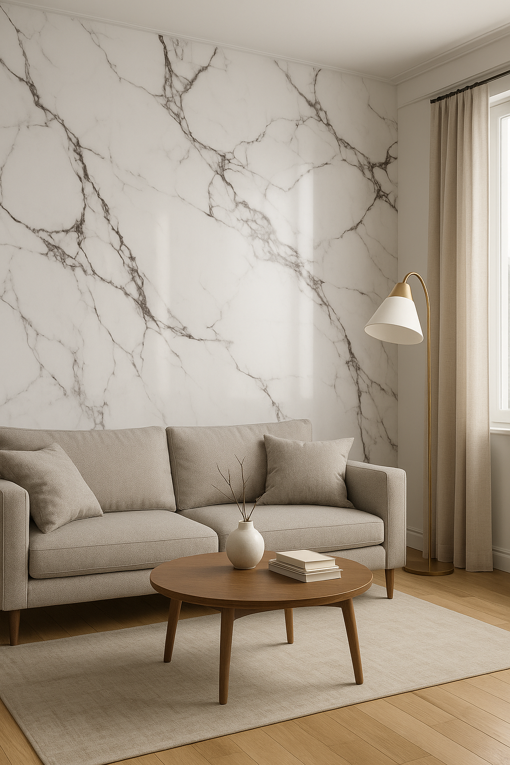 PVC Mármol White 1.22x2.90 m | Interdeck