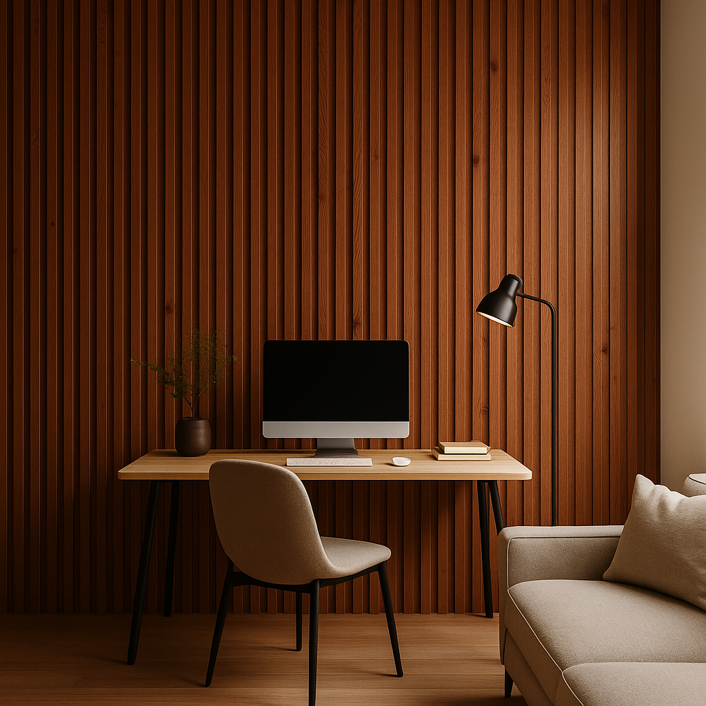 🧱 Lambrín PVC para Interiores Caja 14 pzas | Rosewood – Interdeck