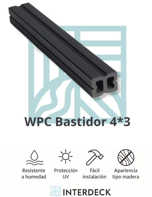 Bastidor WPC Coextruido 4×3 2.90 m| Interdeck