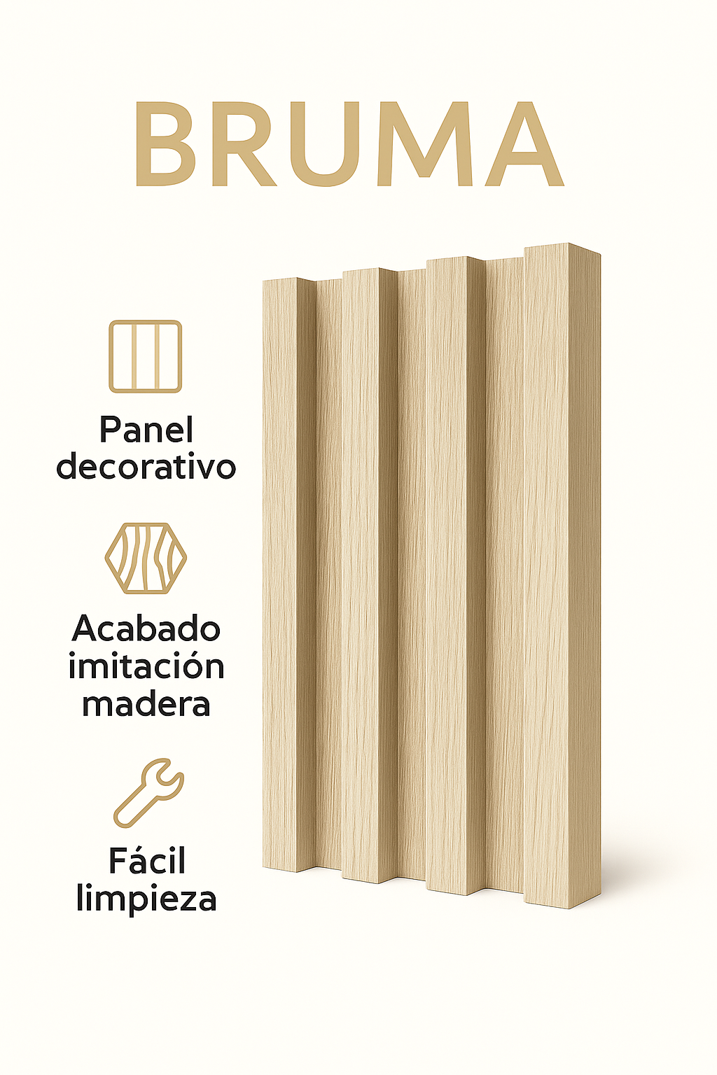 🧱 Lambrín PVC para Interiores Caja 14 pzas | Bruma – Interdeck
