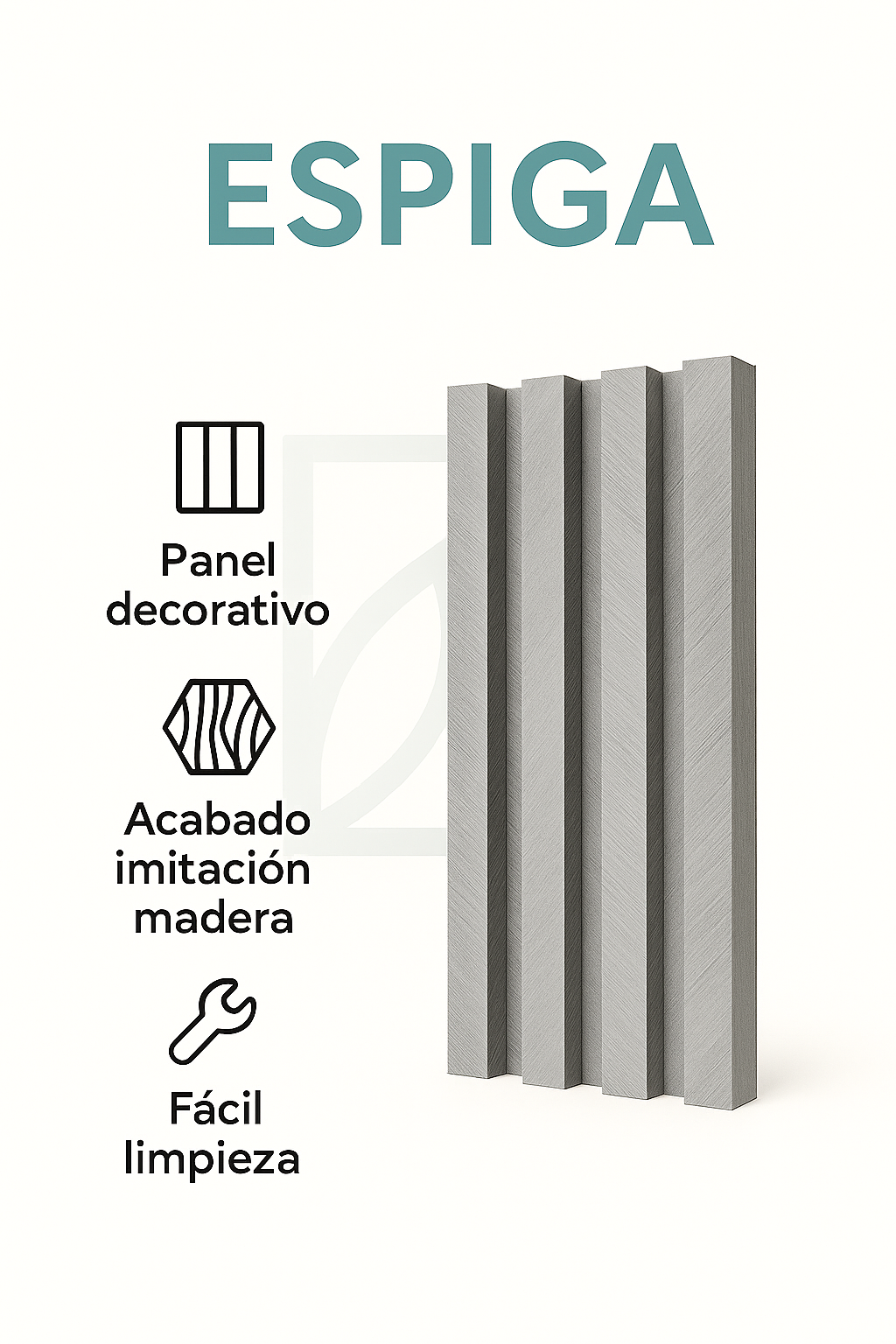 🧱 Lambrín PVC para Interiores Caja 14 pzas | Espiga – Interdeck