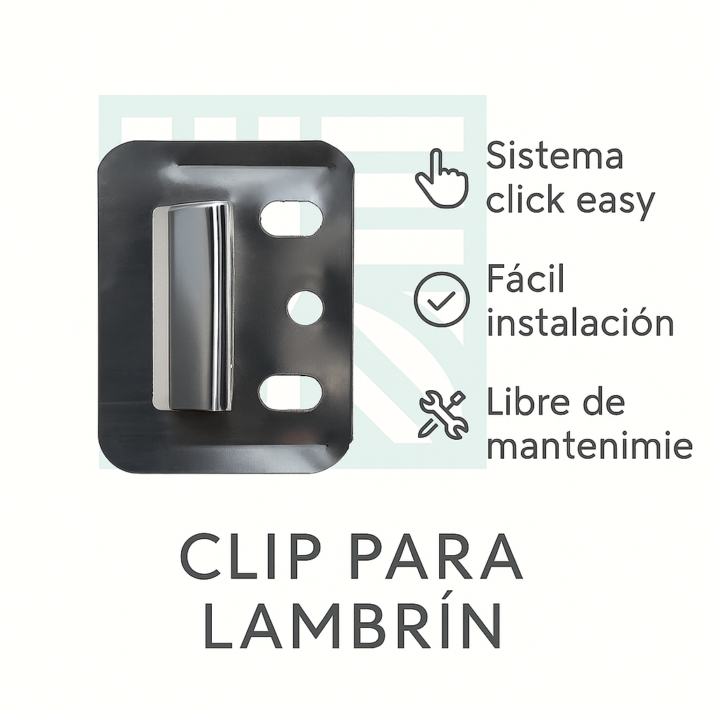 🧱 Clip para Lambrín PVC | Sistema Click Easy | Interdeck