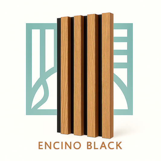 🧱 Lambrín PVC para Interiores Caja de 14 pzas | Encino Black – Interdeck