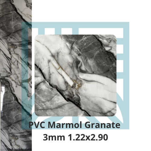PVC Mármol Granate 1.22x2.90 m | Interdeck