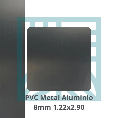 PVC Metálico Aluminio 8mm para Muros y Superficies – Interdeck