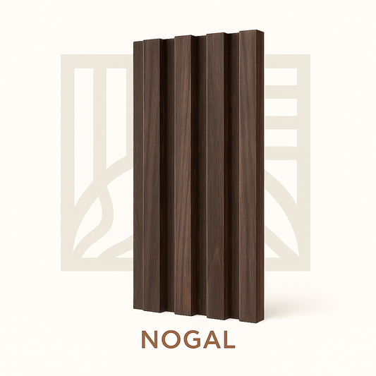 🧱 Lambrín PVC para Interiores Caja de 14 pzas | Nogal – Interdeck