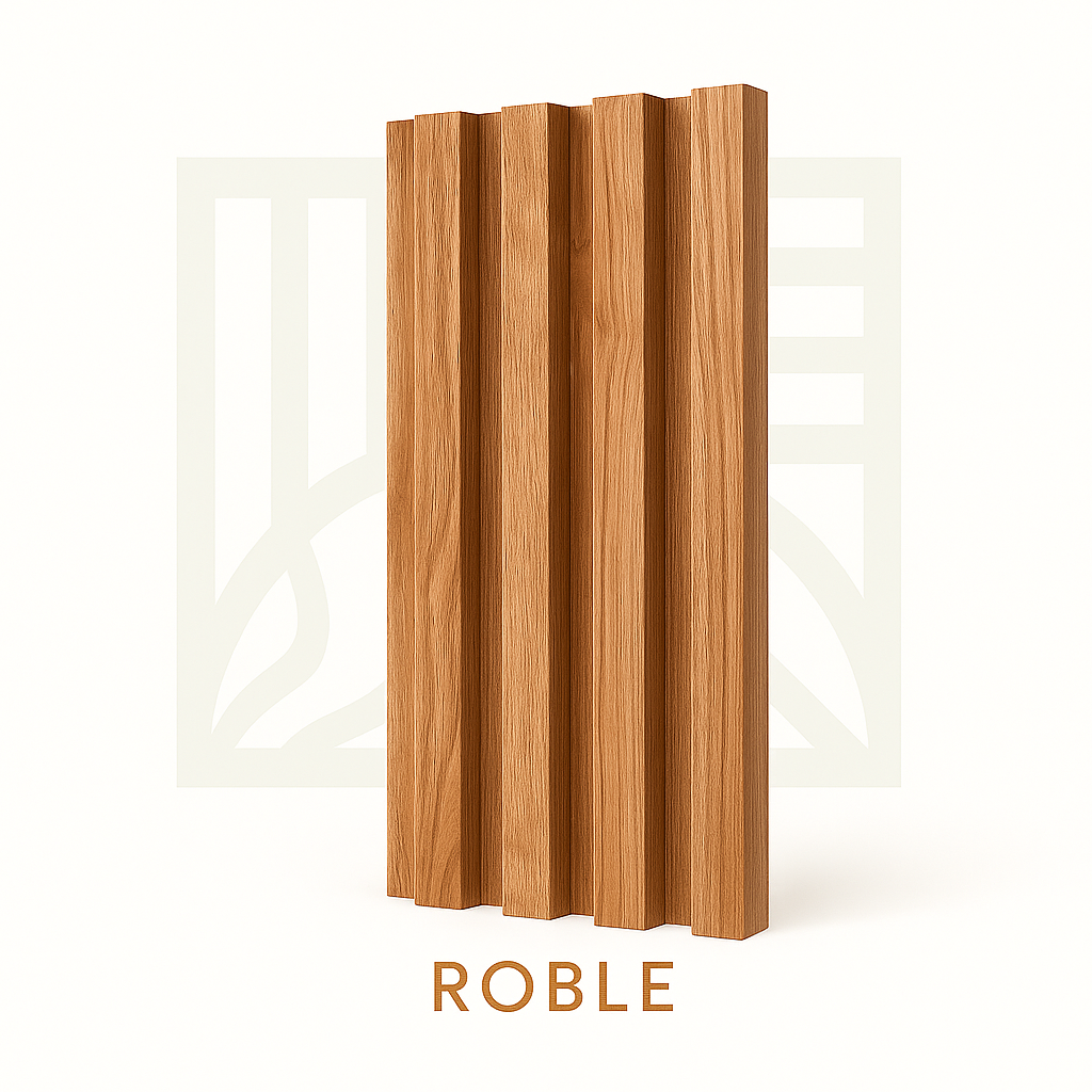 🧱 Lambrín PVC para Interiores Caja 14 pzas | Roble – Interdeck