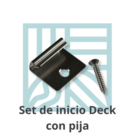 Set de Inicio para Decking – Clips Metálicos + Pijas (50 piezas)